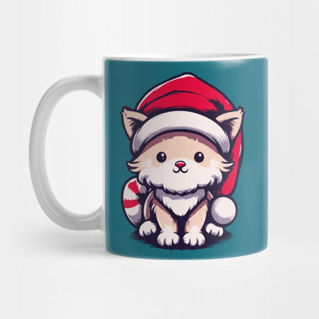 Cute Santa Cat by Xopaw